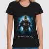 Заказать женскую футболку в Москве. Футболка классическая Halo 4 от Curipopik - готовые дизайны и нанесение принтов.