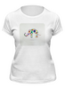 Заказать женскую футболку в Москве. Футболка классическая Слоник от mrs-snit@yandex.ru - готовые дизайны и нанесение принтов.