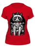 Заказать женскую футболку в Москве. Футболка классическая Кот (Cat) от Sheriff - готовые дизайны и нанесение принтов.