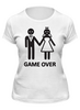 Заказать женскую футболку в Москве. Футболка классическая Футболка "Game over" от Re  Tyan - готовые дизайны и нанесение принтов.