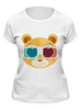 Заказать женскую футболку в Москве. Футболка классическая Медведь 3д от fanart - готовые дизайны и нанесение принтов.