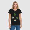 Заказать женскую футболку в Москве. Футболка классическая Minecraft от cherdantcev - готовые дизайны и нанесение принтов.