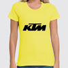 Заказать женскую футболку в Москве. Футболка классическая KTM moto от poluektoff@bmail.ru - готовые дизайны и нанесение принтов.