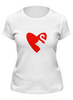 Заказать женскую футболку в Москве. Футболка классическая Сat&heart от Evgenia_print  - готовые дизайны и нанесение принтов.