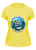 Заказать женскую футболку в Москве. Футболка классическая Акула с аквалангом от T-shirt print  - готовые дизайны и нанесение принтов.