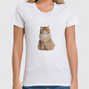Заказать женскую футболку в Москве. Футболка классическая котенок от THE_NISE  - готовые дизайны и нанесение принтов.