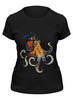 Заказать женскую футболку в Москве. Футболка классическая Пиратский осьминог от Anna Rosenrot - готовые дизайны и нанесение принтов.