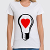 Заказать женскую футболку в Москве. Футболка классическая BIG LAMP! SWITCH ON YOUR LOVE! от HANS ZOGS - готовые дизайны и нанесение принтов.