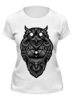 Заказать женскую футболку в Москве. Футболка классическая Сова (Owl) от trugift - готовые дизайны и нанесение принтов.