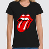 Заказать женскую футболку в Москве. Футболка классическая The Rolling Stones от coolmag - готовые дизайны и нанесение принтов.