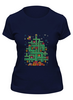 Заказать женскую футболку в Москве. Футболка классическая Марио (С новым годом) от GeekFox  - готовые дизайны и нанесение принтов.