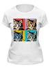Заказать женскую футболку в Москве. Футболка классическая Уорхол cats от alex.leonenko117@gmail.com - готовые дизайны и нанесение принтов.
