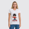 Заказать женскую футболку в Москве. Футболка классическая LalaFan DJ T-Shirt (белая, жен.) от LalaFan  - готовые дизайны и нанесение принтов.
