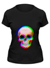 Заказать женскую футболку в Москве. Футболка классическая Череп 3D от skull - готовые дизайны и нанесение принтов.