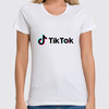 Заказать женскую футболку в Москве. Футболка классическая TikTok  от DESIGNER   - готовые дизайны и нанесение принтов.