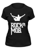 Заказать женскую футболку в Москве. Футболка классическая Rocknmob - вокалист от accs@rocknmob.com - готовые дизайны и нанесение принтов.