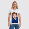 Заказать женскую футболку в Москве. Футболка классическая Ed Sheeran от Vladec11 - готовые дизайны и нанесение принтов.