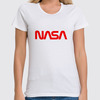 Заказать женскую футболку в Москве. Футболка классическая NASA  от DESIGNER   - готовые дизайны и нанесение принтов.