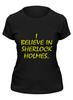 Заказать женскую футболку в Москве. Футболка классическая Sherlock от Printio - готовые дизайны и нанесение принтов.