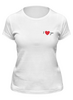 Заказать женскую футболку в Москве. Футболка классическая I love you от Arina K. - готовые дизайны и нанесение принтов.