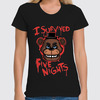 Заказать женскую футболку в Москве. Футболка классическая Five Nights at Freddy  от cherdantcev - готовые дизайны и нанесение принтов.