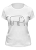 Заказать женскую футболку в Москве. Футболка классическая Черный слон от Vadim Koval - готовые дизайны и нанесение принтов.