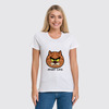 Заказать женскую футболку в Москве. Футболка классическая Angry Cats от Виктор Гришин - готовые дизайны и нанесение принтов.