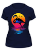 Заказать женскую футболку в Москве. Футболка классическая ☂ Фламинго ☂ от balden - готовые дизайны и нанесение принтов.