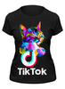 Заказать женскую футболку в Москве. Футболка классическая TIK TOK (Tik Tok video) от vista12761@rambler.ru - готовые дизайны и нанесение принтов.