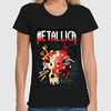 Заказать женскую футболку в Москве. Футболка классическая Metallica от THE_NISE  - готовые дизайны и нанесение принтов.