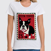 Заказать женскую футболку в Москве. Футболка классическая Boston Terrier от Pinky-Winky - готовые дизайны и нанесение принтов.