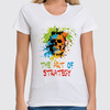 Заказать женскую футболку в Москве. Футболка классическая The Art of Strategy. Череп от OEX design - готовые дизайны и нанесение принтов.