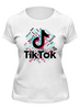 Заказать женскую футболку в Москве. Футболка классическая Tik Tok(тик ток) от T-shirt print  - готовые дизайны и нанесение принтов.
