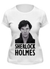 Заказать женскую футболку в Москве. Футболка классическая Sherlock Holmes от cherdantcev - готовые дизайны и нанесение принтов.