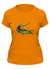 Заказать женскую футболку в Москве. Футболка классическая Крокодил от ПРИНТЫ ПЕЧАТЬ  - готовые дизайны и нанесение принтов.