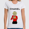 Заказать женскую футболку в Москве. Футболка классическая Chanel от Leichenwagen - готовые дизайны и нанесение принтов.