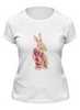 Заказать женскую футболку в Москве. Футболка классическая Кролик от THE_NISE  - готовые дизайны и нанесение принтов.