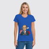 Заказать женскую футболку в Москве. Футболка классическая Mr President от ladygaga - готовые дизайны и нанесение принтов.