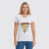 Заказать женскую футболку в Москве. Футболка классическая Пицца Навсегда (Pizza Forever) от coolmag - готовые дизайны и нанесение принтов.
