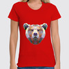 Заказать женскую футболку в Москве. Футболка классическая Медведь от trend - готовые дизайны и нанесение принтов.