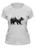 Заказать женскую футболку в Москве. Футболка классическая Русский медведь от zen4@bk.ru - готовые дизайны и нанесение принтов.