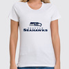 Заказать женскую футболку в Москве. Футболка классическая Seattle Seahawks от dobryidesign - готовые дизайны и нанесение принтов.