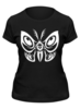 Заказать женскую футболку в Москве. Футболка классическая Бабочка с черепком от BAD OWL - готовые дизайны и нанесение принтов.