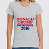 Заказать женскую футболку в Москве. Футболка классическая Donald Trump 2016 от skynatural - готовые дизайны и нанесение принтов.