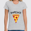 Заказать женскую футболку в Москве. Футболка классическая Кусочек пиццы от Romanova - готовые дизайны и нанесение принтов.