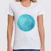 Заказать женскую футболку в Москве. Футболка классическая Круглый принт на майку от tiff20 - готовые дизайны и нанесение принтов.