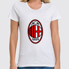 Заказать женскую футболку в Москве. Футболка классическая AC Milan от THE_NISE  - готовые дизайны и нанесение принтов.