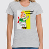 Заказать женскую футболку в Москве. Футболка классическая Молодец! от mrs-snit@yandex.ru - готовые дизайны и нанесение принтов.