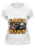 Заказать женскую футболку в Москве. Футболка классическая Lazy riot от Серега Шнайдер - готовые дизайны и нанесение принтов.