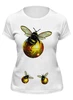 Заказать женскую футболку в Москве. Футболка классическая пчела на шаре от evragka  - готовые дизайны и нанесение принтов.